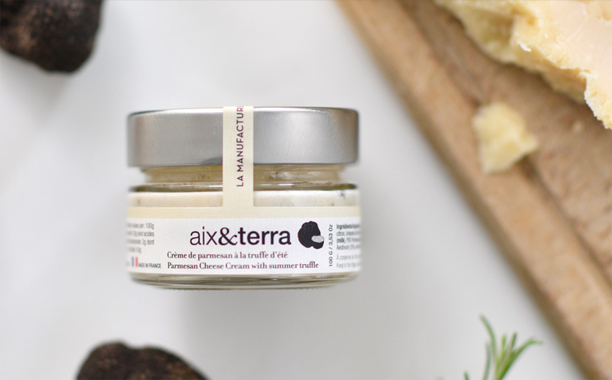 aix&terra. Crème de parmesan à la truffe d’été, pour un apéro truffé français !