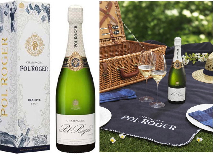 Fête des pères. Champagne Pol Roger et pique-nique