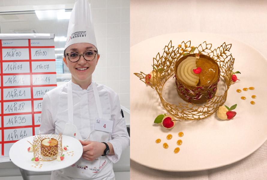 Championnat de France du dessert 2020. Laëtitia Meknassi - La chèvre d'or - participe à la finale 