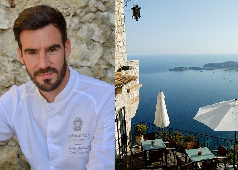 Château Eza à Eze village. Justin Schmitt nouveau chef