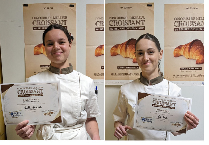 Concours du meilleur croissant au beurre d’Isigny A.O.P. Doublé du lycée Jean-Paul Passédat de Marseille