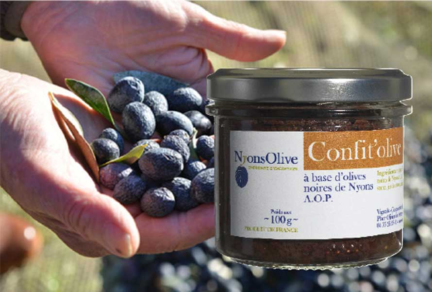 Vignolis. Confit'olive à base d'olives noires de Nyons AOP
