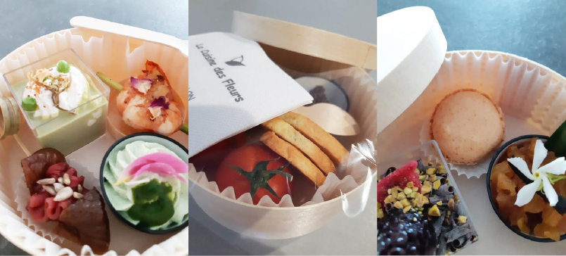 La cuisine des fleurs à Antibes. « J’aime ma boîte », le cocktail apéritif individuel