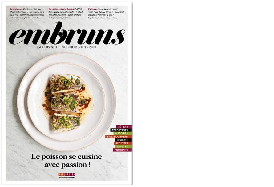 Menu fretin. Embruns. La cuisine de nos mers 