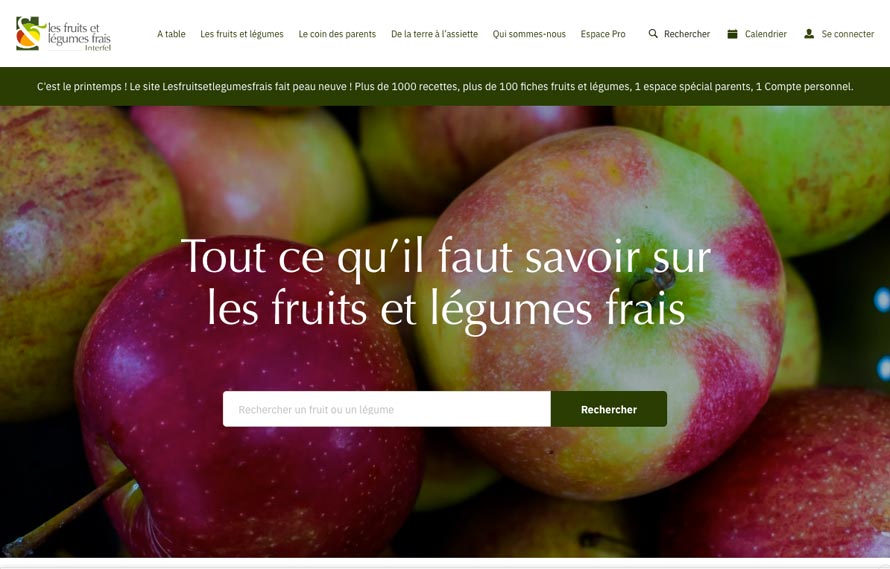 Interfel. Le site Internet des fruits et légumes frais fait peau neuve