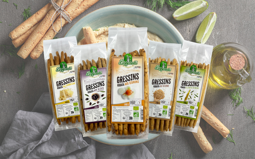 LAZZARETTI. Une gamme de gressins