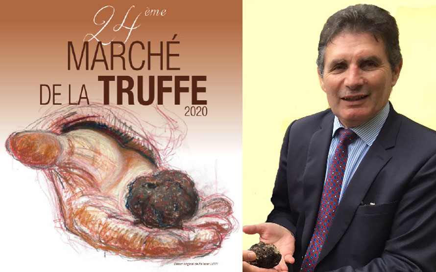 Marché de la truffe au Rouret. La main tendue au diamant du terroir