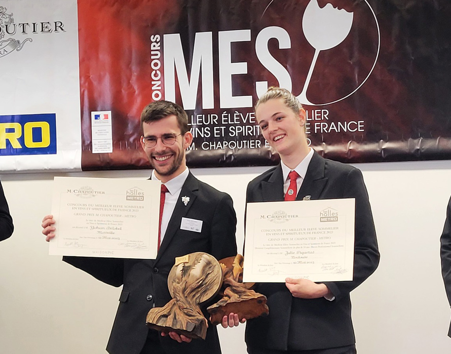 Concours du meilleur élève sommelier en vins et spiritueux de France. Yohan Delobel lauréat 