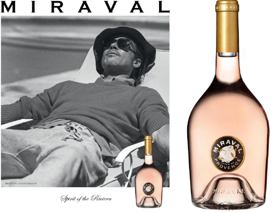 Brad Pitt et Miraval rosé. Spirit of the Riviera