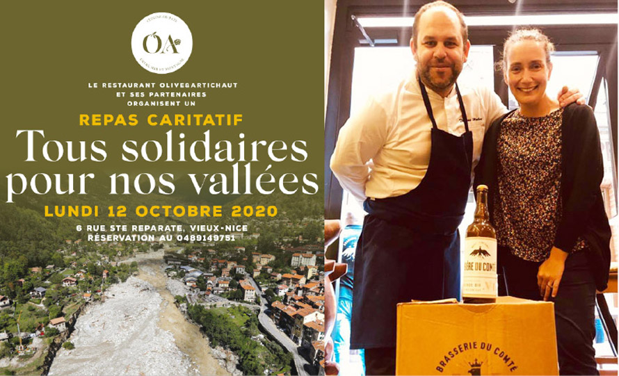 Restaurant Olive & artichaut à Nice. Tous solidaires pour nos vallées