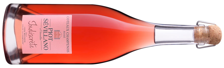 Le vin de la semaine. Piot-Sévillano. L'indiscrète. Coteaux champenois rosé 100 % meunier