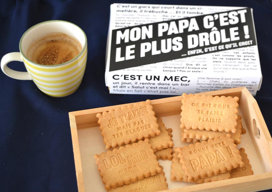 Fête des pères. Shanty biscuits, des biscuits et des blagues pour papas